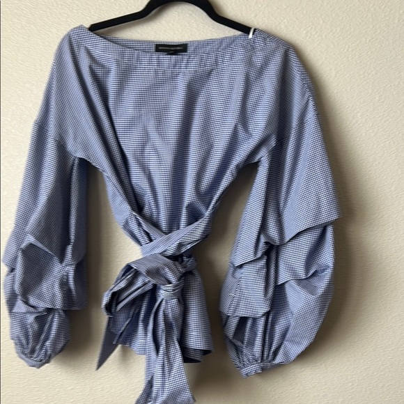 Banana Republic Blue Striped Women's Top XS - Picture 6 of 6